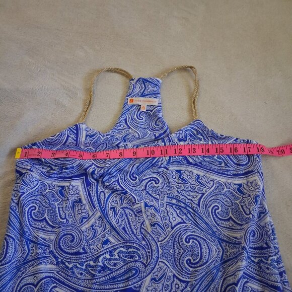 Jude Connally Women's Size Medium Blue White Paisley Bailey Mini Slip Dress - Picture 9 of 12